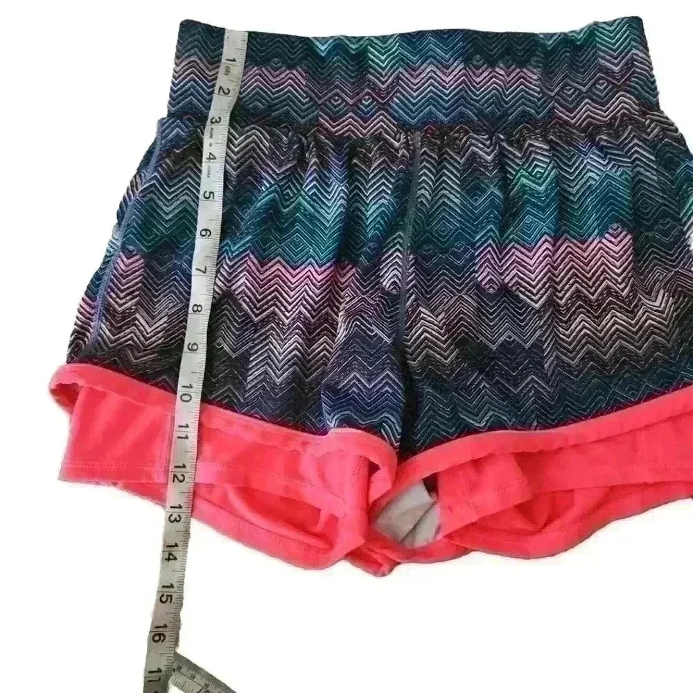 Fabletics Womens Olesia Colorful Geometric Print Running Athletic Short S
